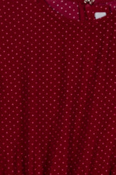 Maroon Corduroy Girl's Jumpsuit